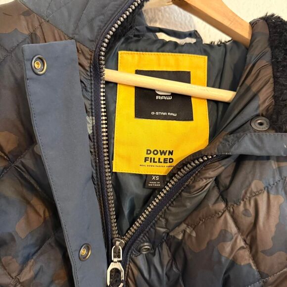 G Star Camo Puffer XS NWT Downfilled - Picture 3 of 4